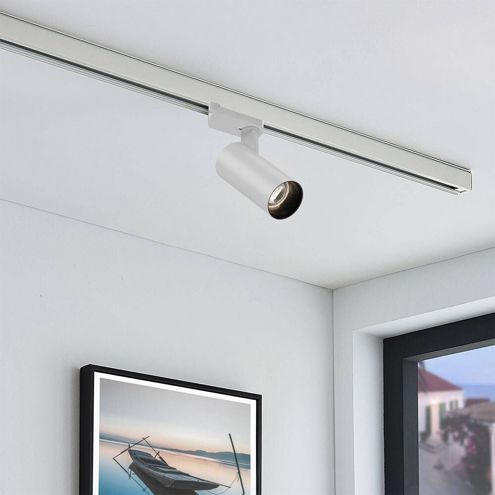 Trilho de Alumínio Braytron 1m Branco para Iluminação LED | Sistema de Trilho