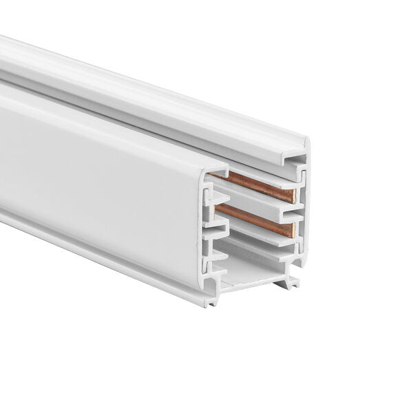 Trilho de Alumínio Braytron 1m Branco para Iluminação LED | Sistema de Trilho