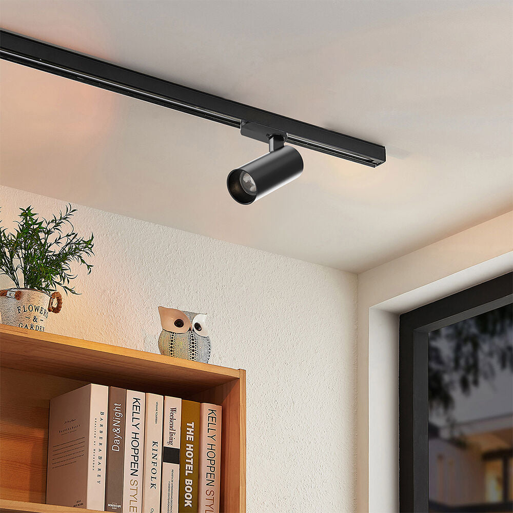 Trilho de Alumínio Braytron 2m Preto para Iluminação LED | Sistema de Trilho