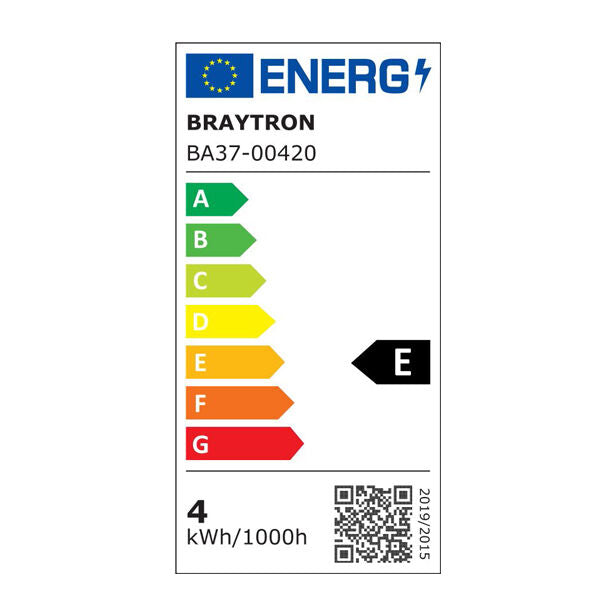 Lâmpada LED G45 4W E27 Transparente 3000K 470lm Braytron
