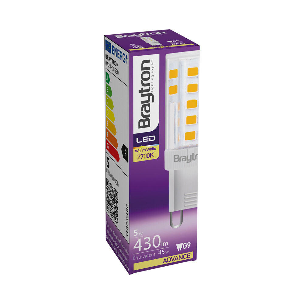 Lâmpada LED G9 5W 3000K 220V 420lm – Luz Quente