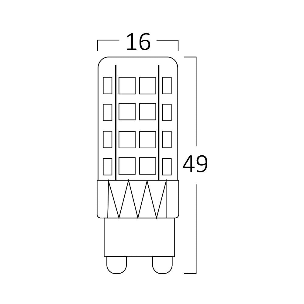 Lâmpada LED G9 5W 3000K 220V 420lm – Luz Quente