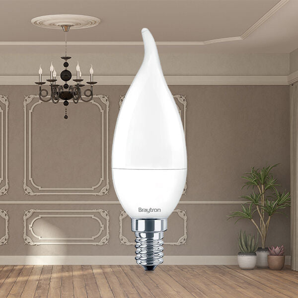 Lâmpada LED Vela 6,5W 560lm E14 3000K Braytron