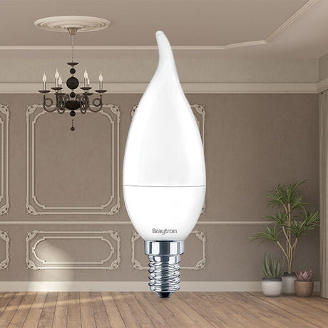 Lâmpada LED Vela 6,5W 560lm E14 6500K Braytron