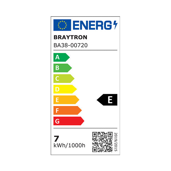 LED A60 7W E27 Transparente 3000K 806lm Braytron