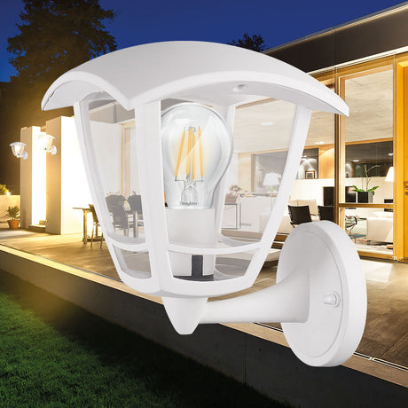 Luminária de Parede Braytron Berlin Branca 1xE27 IP44 | Iluminação Externa