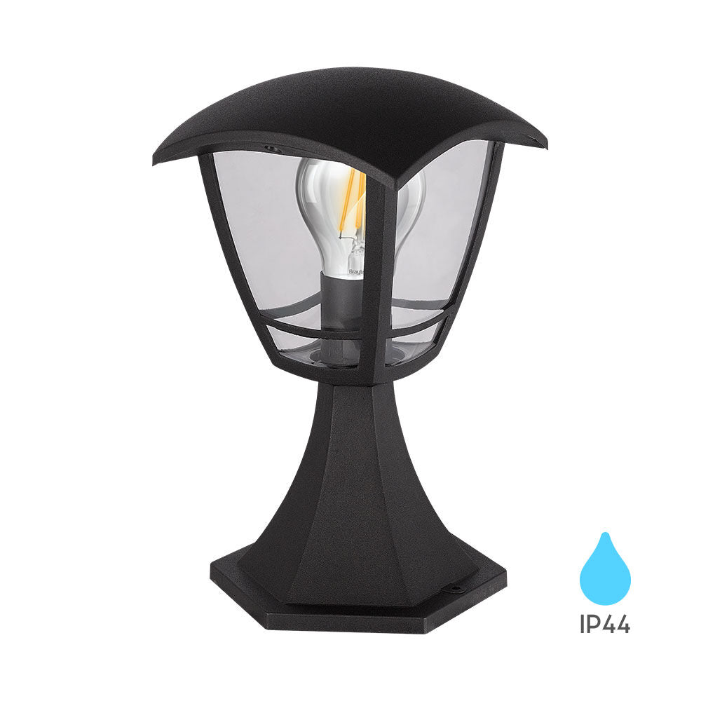 Luminária de Parede Braytron Berlin Base Preta 1xE27 IP44 | Iluminação Externa