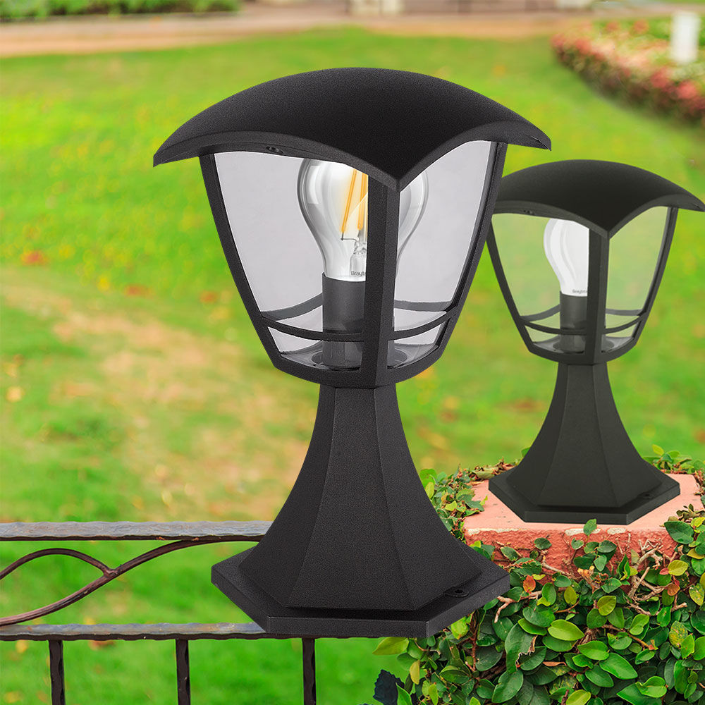 Luminária de Parede Braytron Berlin Base Preta 1xE27 IP44 | Iluminação Externa