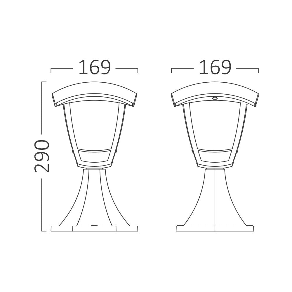 Luminária de Parede Braytron Berlin Base Branca 1xE27 IP44 | Iluminação Externa