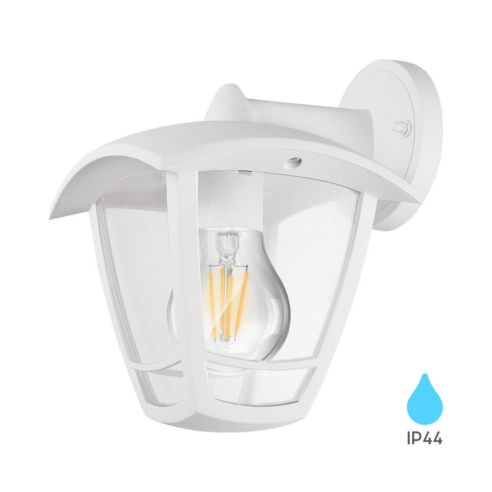 Luminária de Parede Braytron Berlin Design Branca 1xE27 IP44 | Iluminação Externa