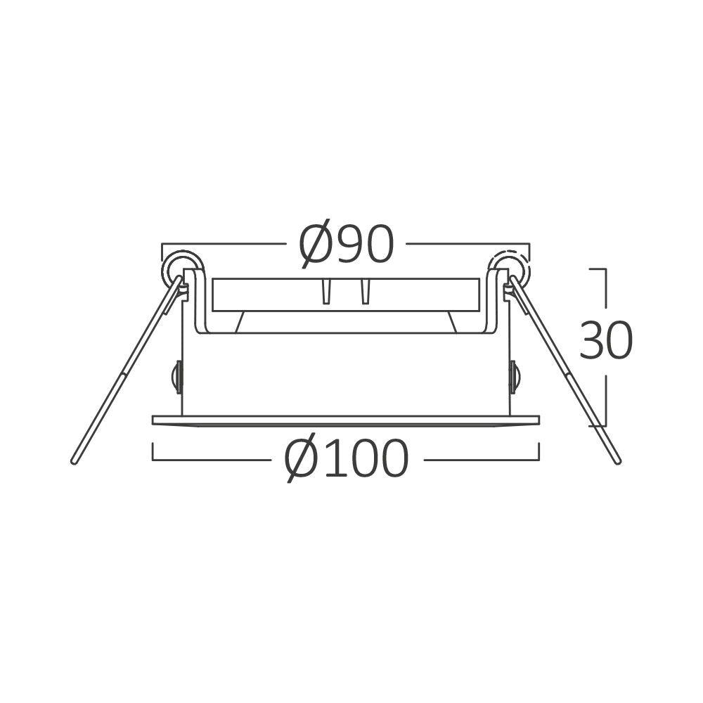 Spot LED Braytron Beta Redondo Preto | Iluminação Direcionada