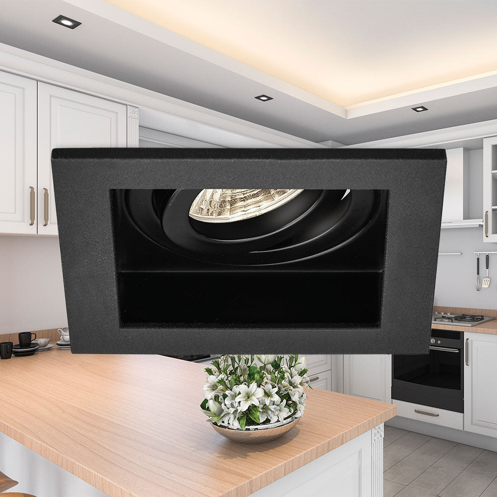 Spot LED Braytron Beta Quadrado 1D Preto | Iluminação Direcionada