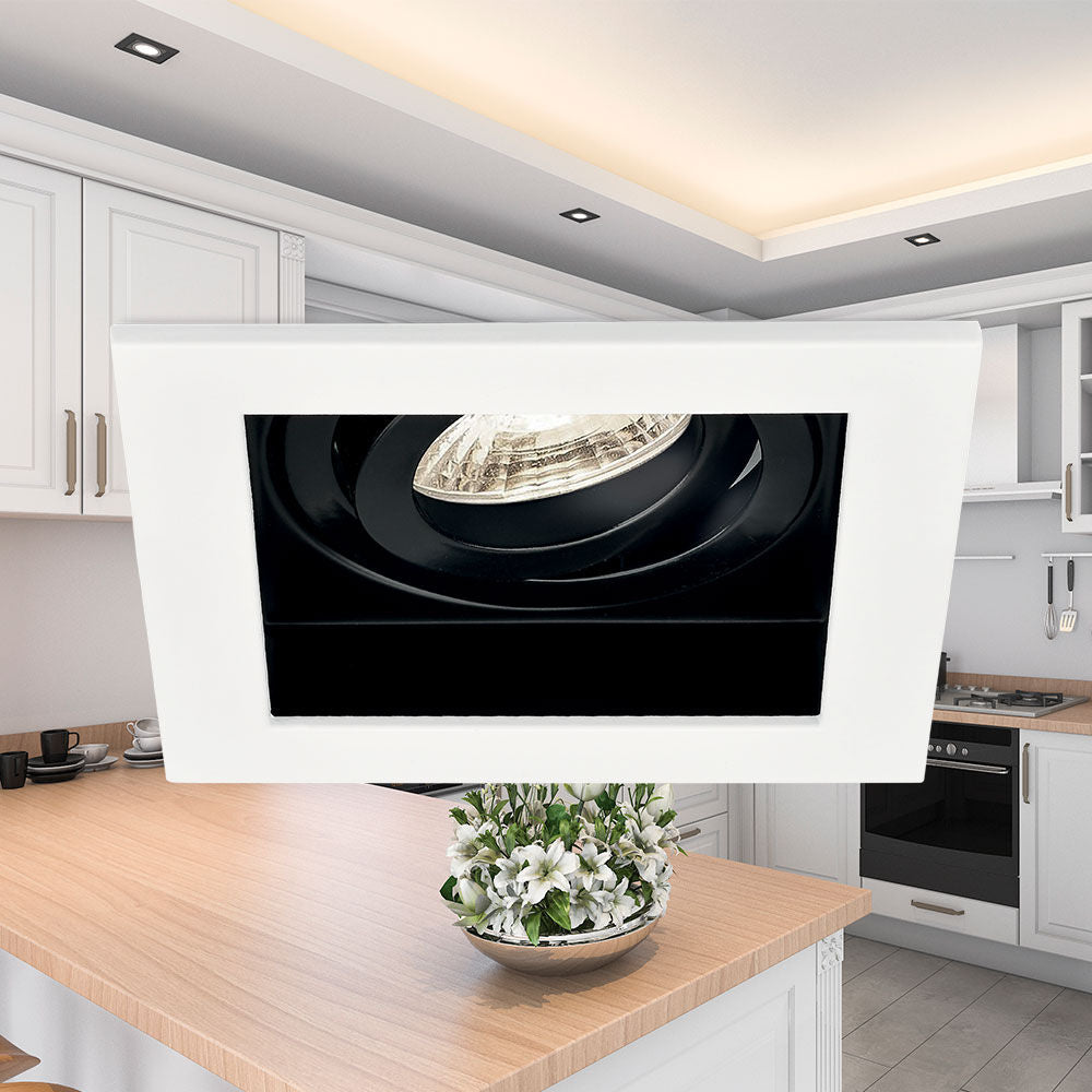 Spot LED Braytron Beta Quadrado 1D Branco | Iluminação Direcionada