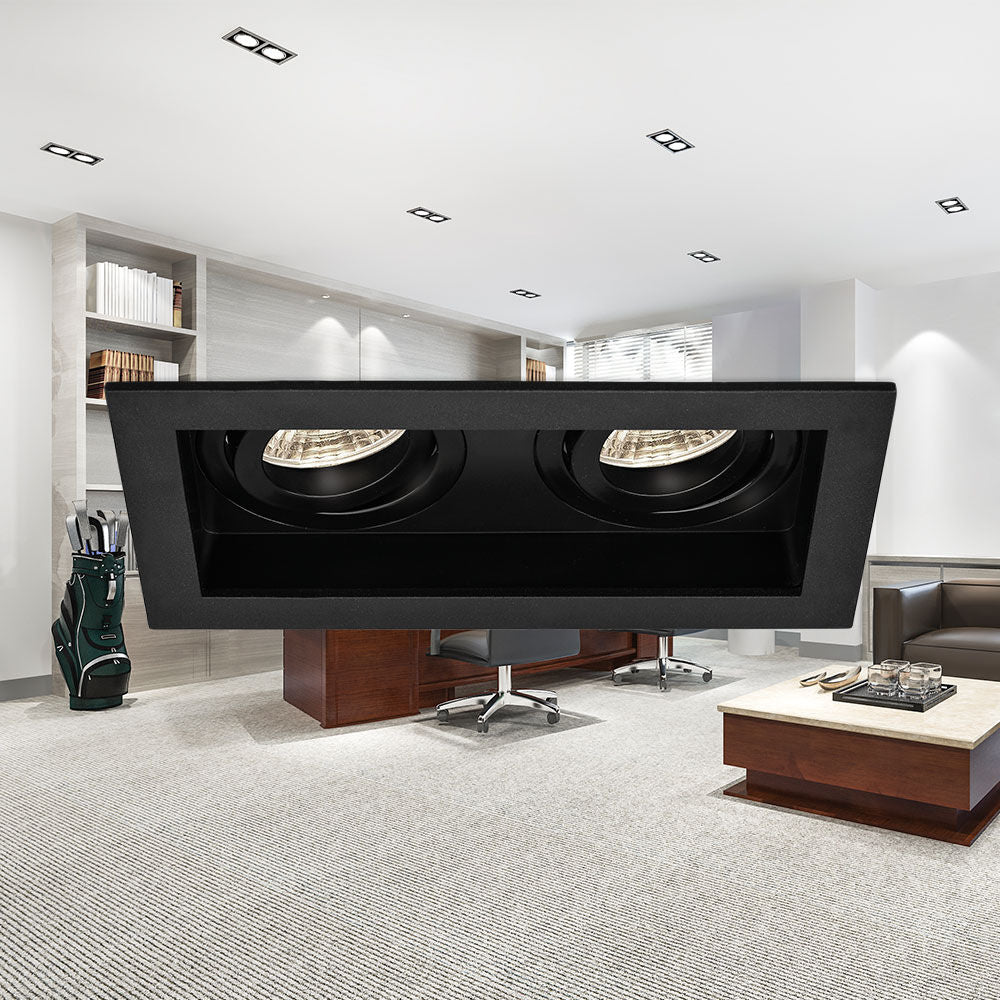 Spot LED Braytron Beta Quadrado 2D Preto | Iluminação Direcionada