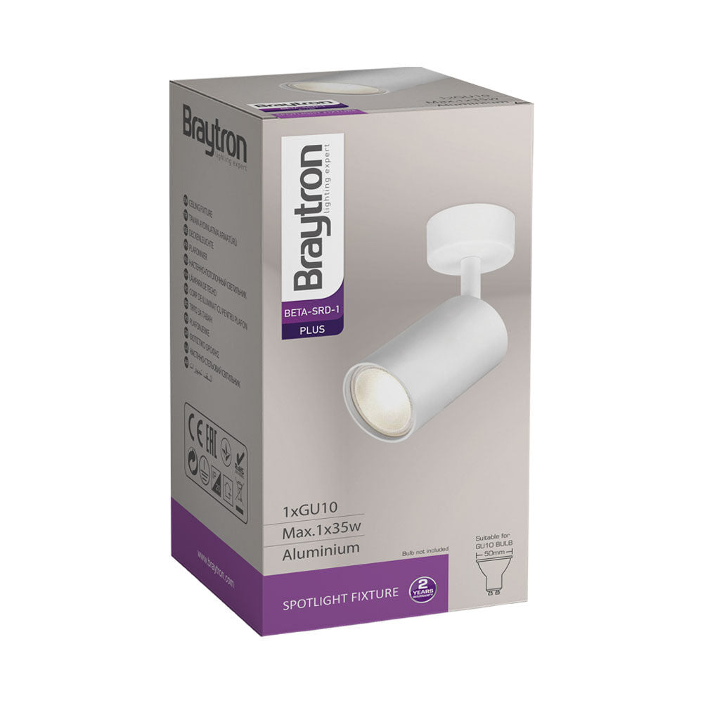 Spot LED Braytron Beta SRD 1 Branco GU10 | Iluminação Direcionada