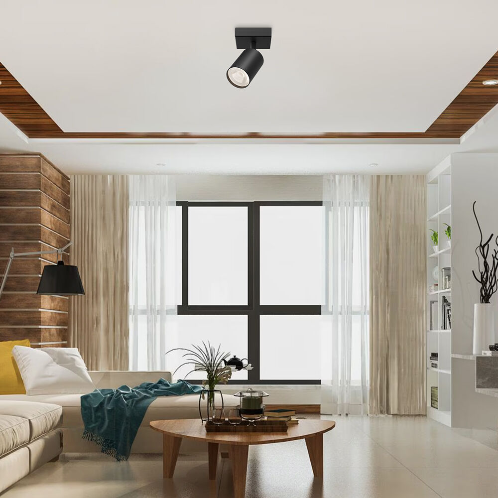 Spot LED Braytron Beta SRQ 1 Preto GU10 | Iluminação Direcionada