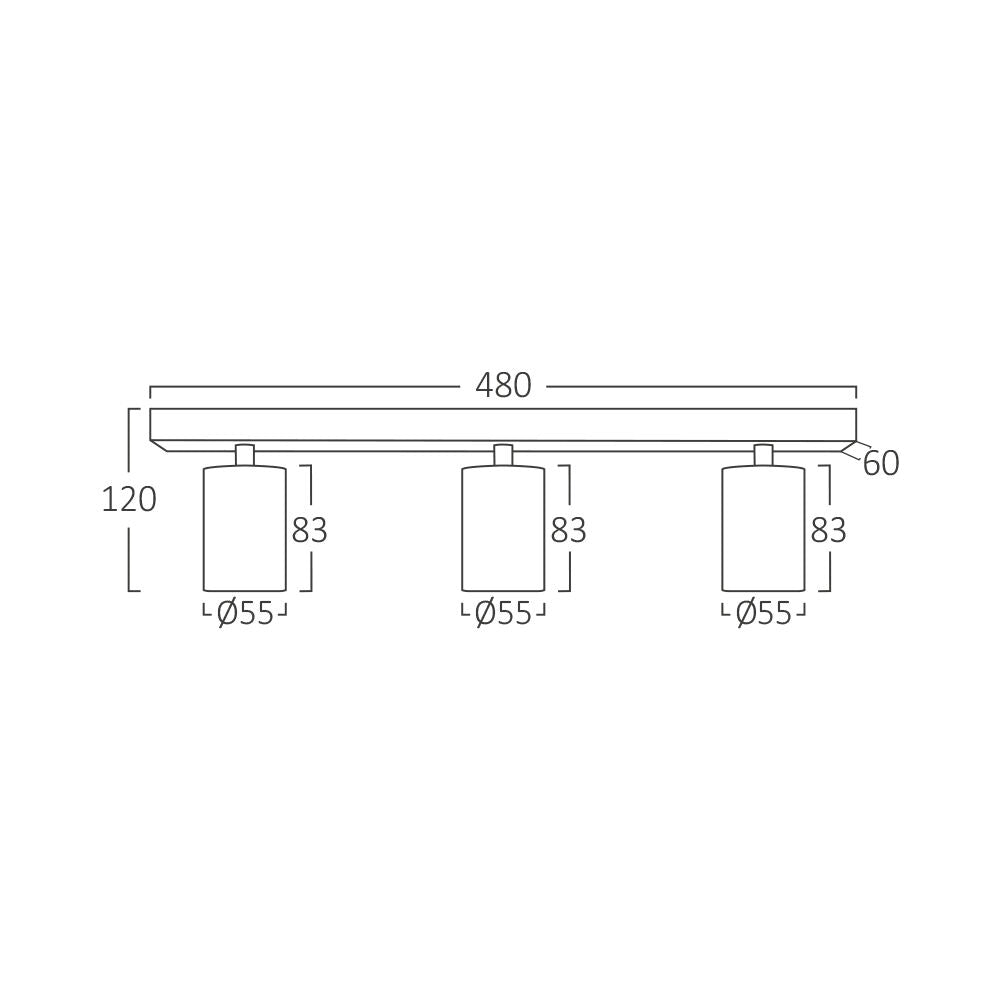 Spot LED Braytron Beta SRQ 3 Preto GU10 | Iluminação Direcionada