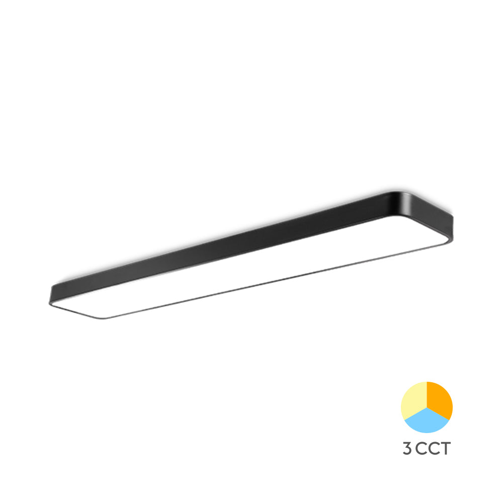 Luminária de Teto Braytron Blade Linear 45W Preta 3IN1 | Iluminação Regulável