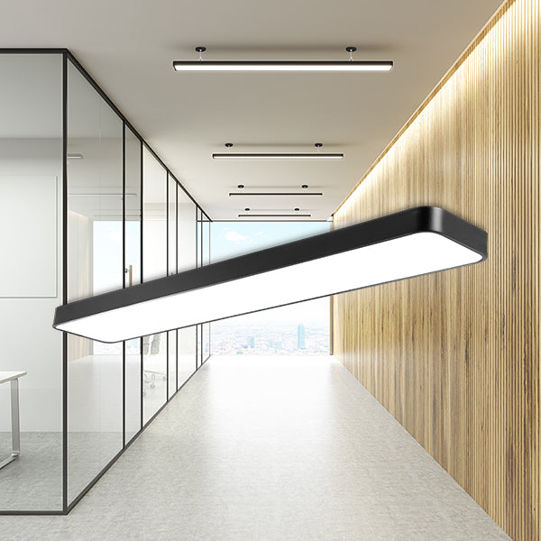 Luminária de Teto Braytron Blade Linear 45W Preta 3IN1 | Iluminação Regulável