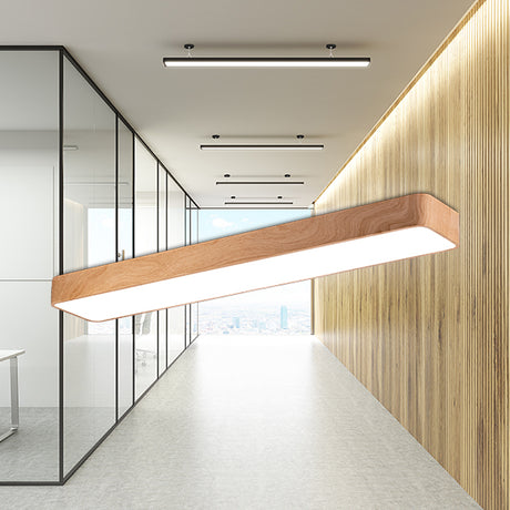 Luminária de Teto Braytron Blade Linear 45W Madeira 3IN1 | Iluminação Regulável