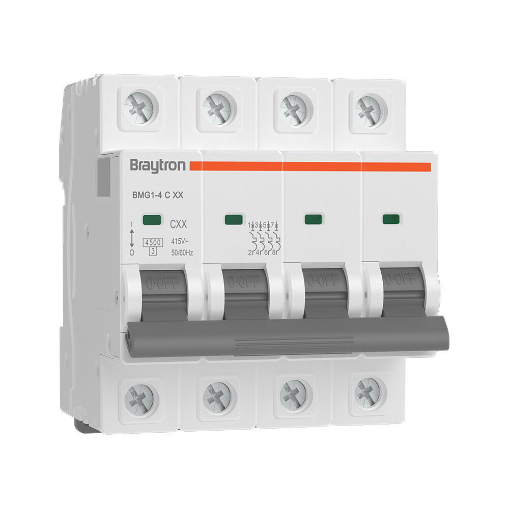 BRAYTRON-DISJUNTOR-4P-25A C TYPE 4.5KA-MCB