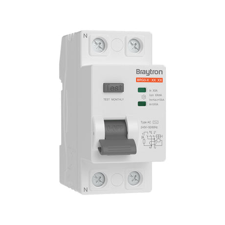 BRAYTRON-DIFERENCIAL-2P-40A-30mA 10KA RCCB
