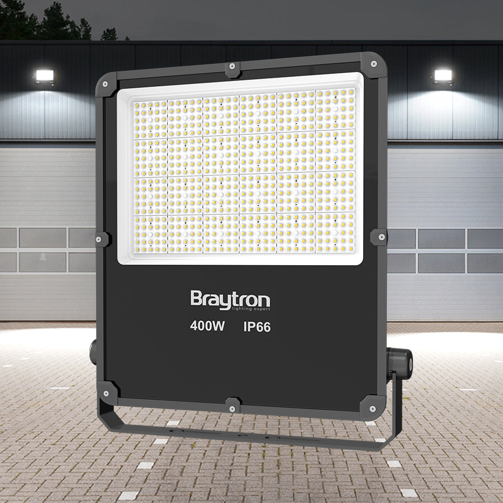 Projetor LED Braytron 400W 3000K IP66 | Iluminação Externa de Alta Eficiência
