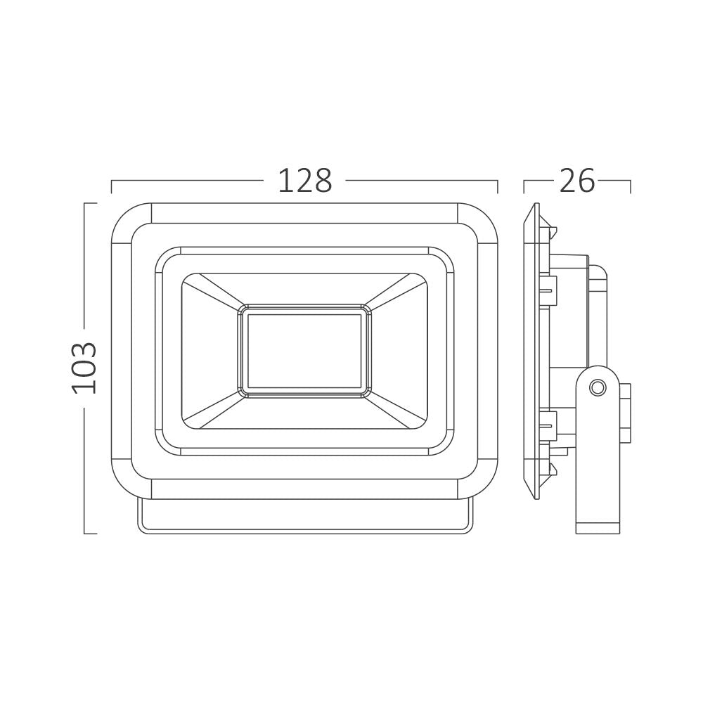 Projetor LED Braytron 20W RGB | Iluminação Externa Colorida à Prova d'Água IP65