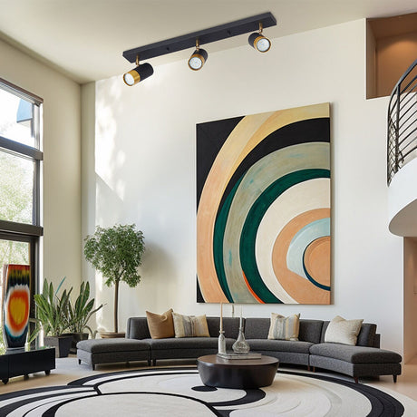 BRY-G002C-3H-3xGU10-GLD-BLC-PENDANT LIGHT