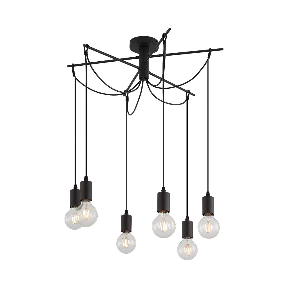 BRY-G004C-6H-6xE27-BLC-PENDANT LIGHT