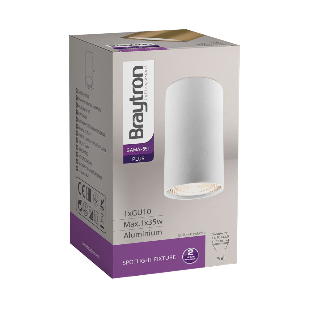 Spot LED Braytron Gama 5510 Redondo Branco GU10 | Iluminação Direcionada