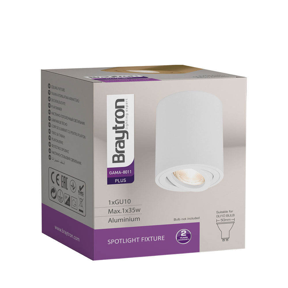 Spot LED Braytron Gama 8011 Redondo Branco GU10 | Iluminação Direcionada