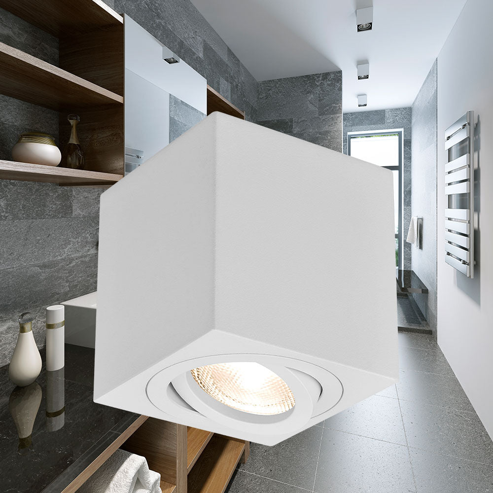 Spot LED Braytron Gama 8011 Quadrado Branco GU10 | Iluminação Direcionada