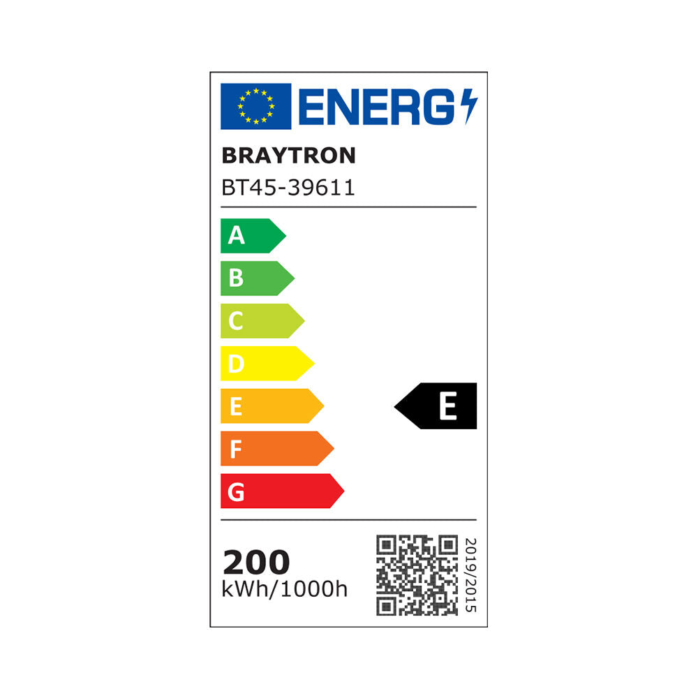 Luminária LED Braytron Hibay 200W 4000K | Iluminação Industrial Espalhada IP65