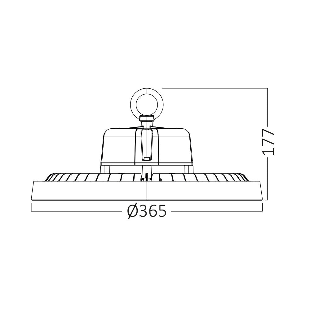 Luminária LED Braytron Hibay 200W 3 em 1 IP65 | Iluminação Industrial 3000K 4000K 6500K