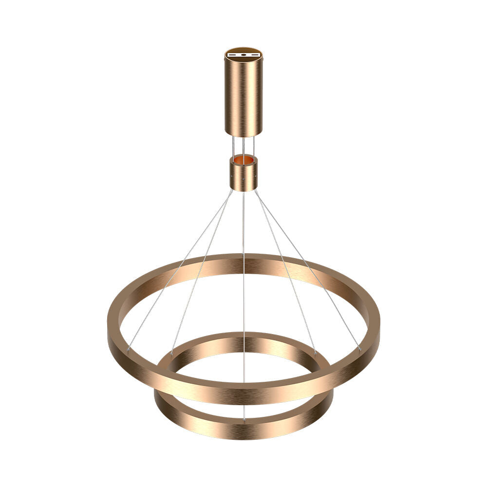 Luminária de Teto Braytron Lina Pendente Redonda 65W Dourada 3IN1 | Iluminação Regulável