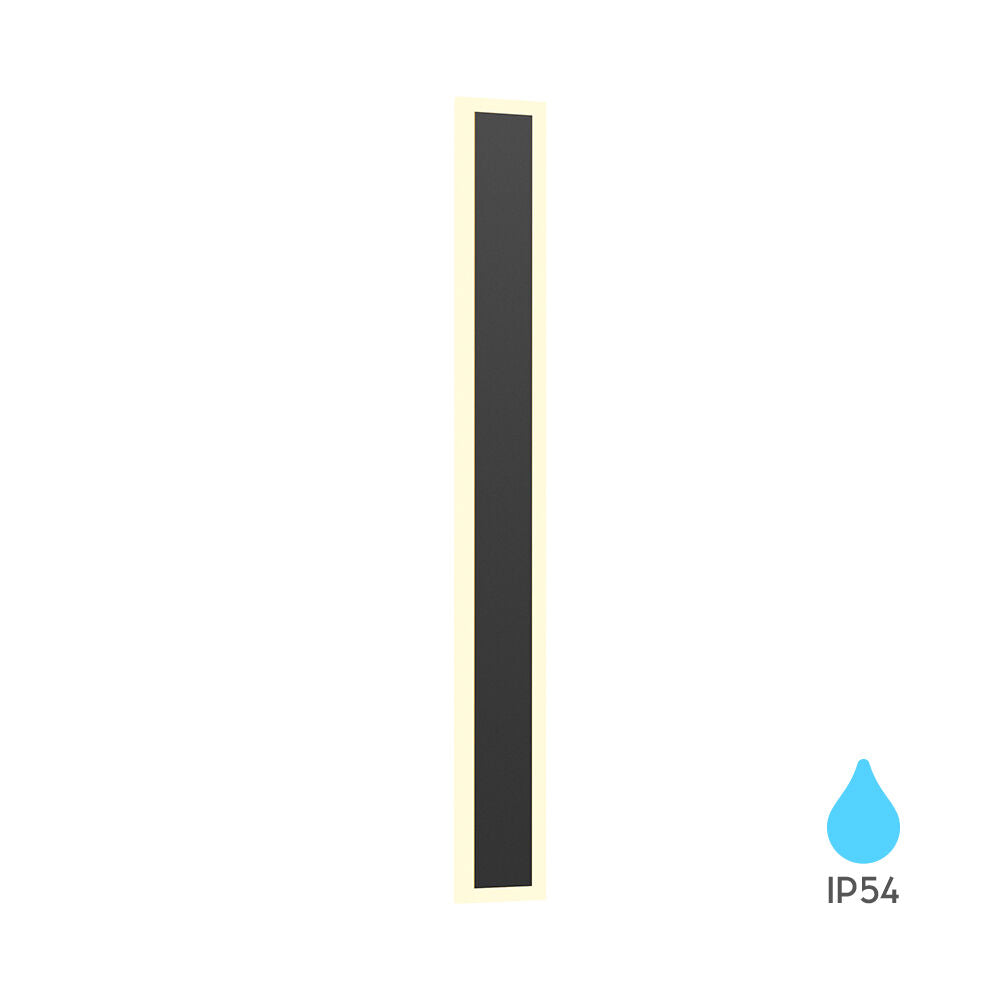 Luminária de Parede Braytron Line 18W Preta LED IP54 | Iluminação Externa