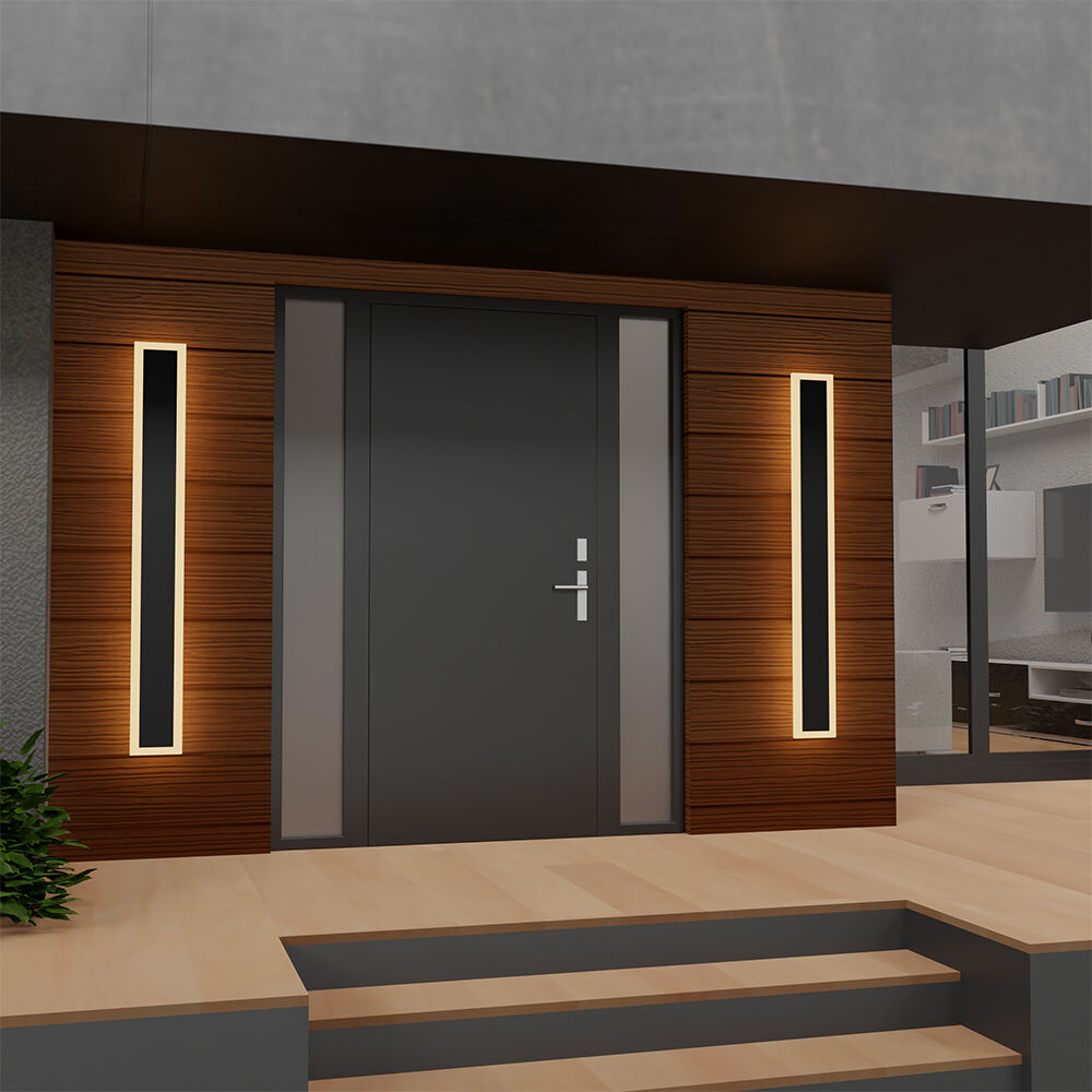 Luminária de Parede Braytron Line 18W Preta LED IP54 | Iluminação Externa