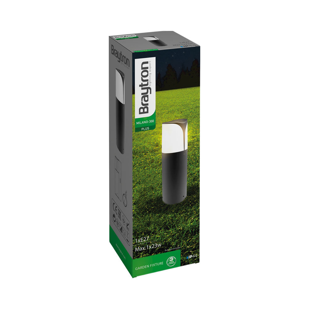 Posto de Luz Braytron Milano 300mm 1xE27 IP44 | Iluminação Externa