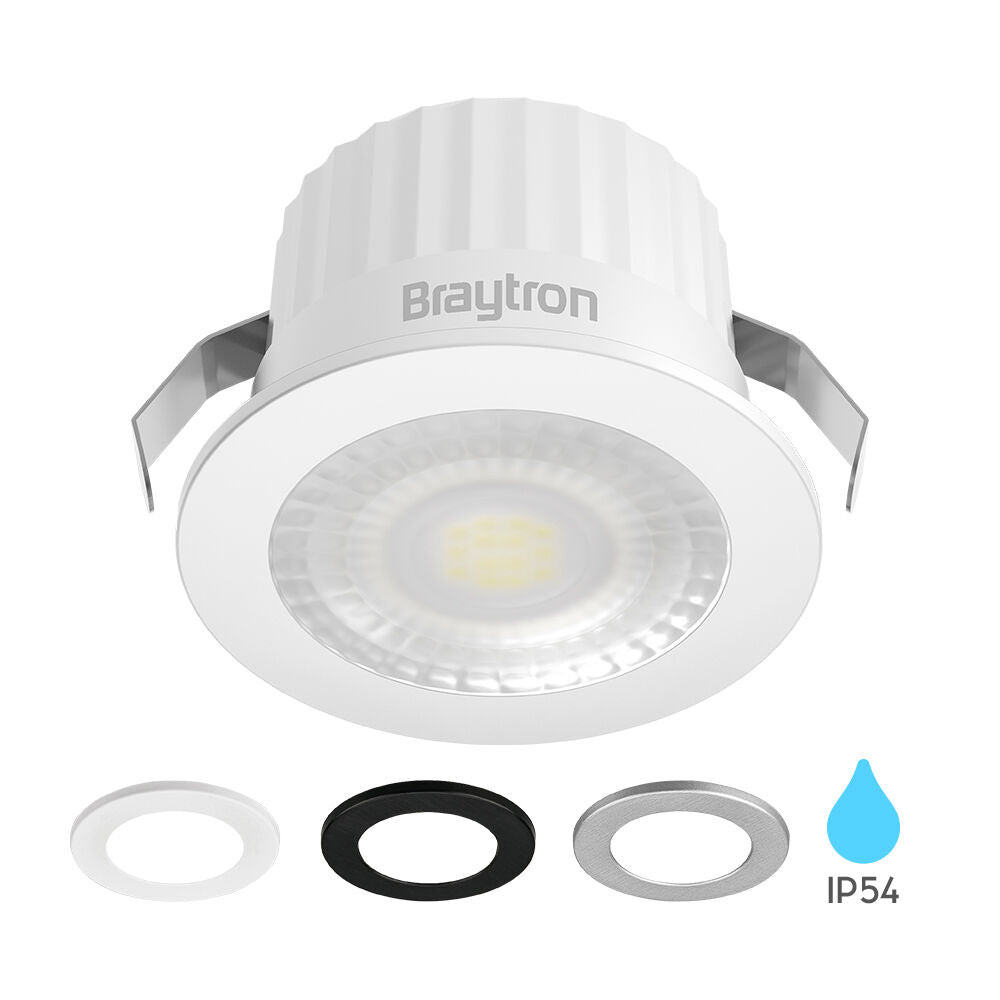 Spot LED Braytron MiniSpot 3W 210lm 38° Branco 3000K IP54 Preto e Branco | Iluminação Direcionada