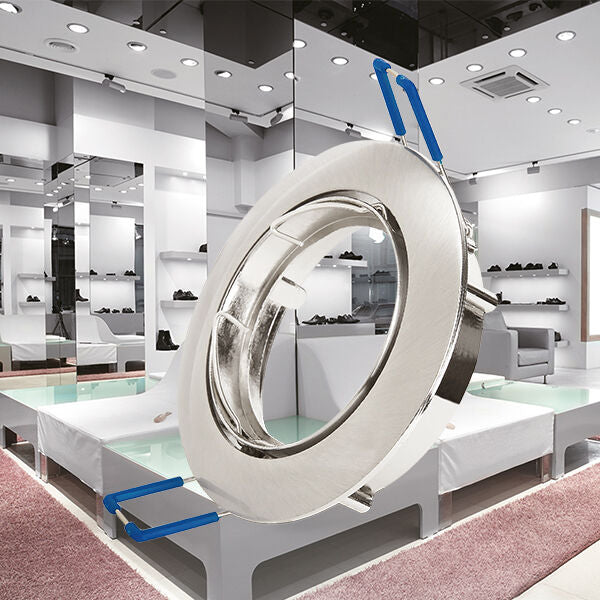 Spot LED Braytron Mitto Redondo Níquel | Iluminação Direcionada