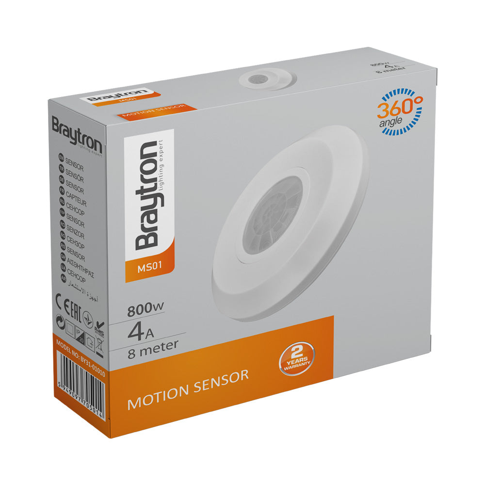 BRAYTRON- MS01 - 360 - MAX 800W IP20MOTION SENSOR SENSOR