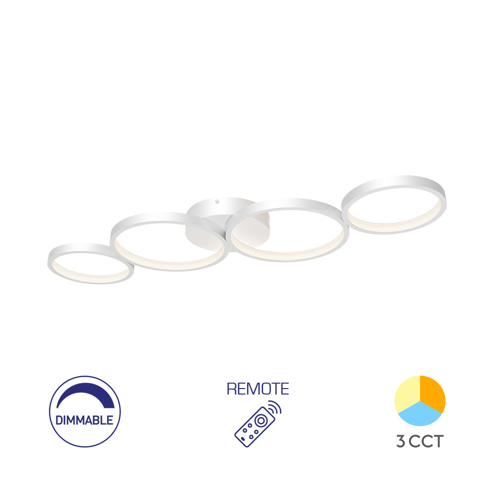 Luminária de Teto Braytron BRY-NELA SR1 60W IP20 3000K - Iluminação eficiente e moderna, ideal para salas e corredores