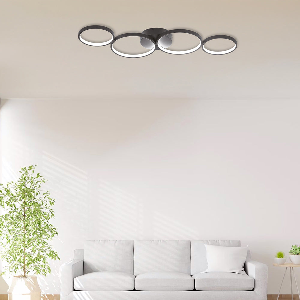 Luminária de Teto Braytron BRY-NELA SR1 60W IP20 3000K - Iluminação eficiente e moderna, ideal para salas e corredores