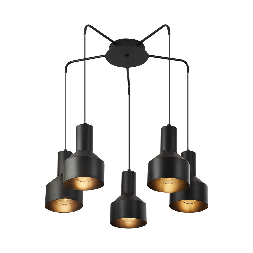 BRY-P001C-5H-5xE27-BLC-PENDANT LIGHT