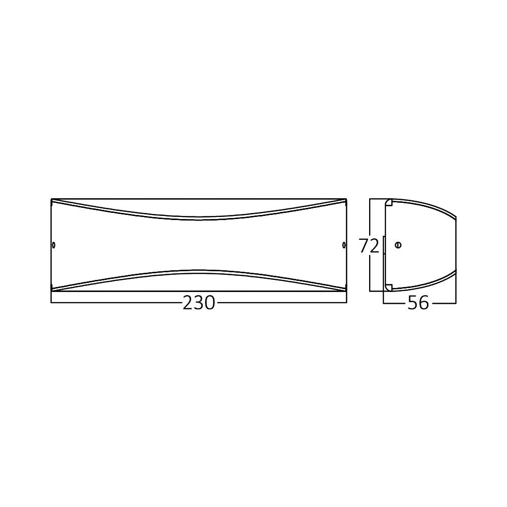 Luminária de Parede Braytron Pirus 10W Preta 3000K IP54 | Iluminação Externa