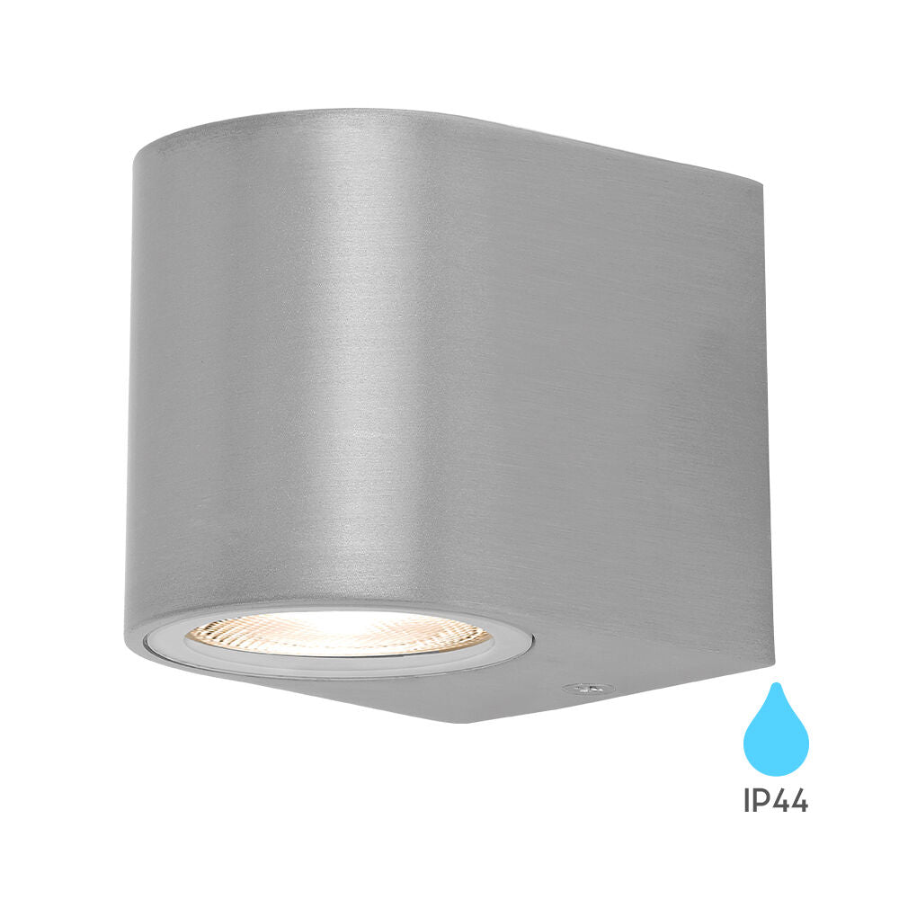 Luminária de Parede BRY-RITA 1xGU10 Niquelada IP44 | Iluminação Externa