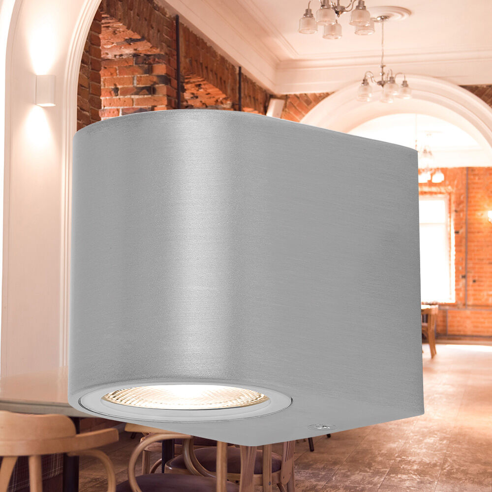 Luminária de Parede BRY-RITA 1xGU10 Niquelada IP44 | Iluminação Externa