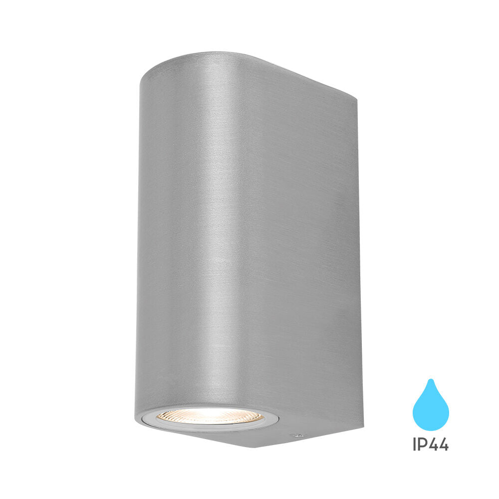 BRAYTRON Luminária de Parede BRY-RITA 2xGU10 Niquelada IP44 | Iluminação Externa