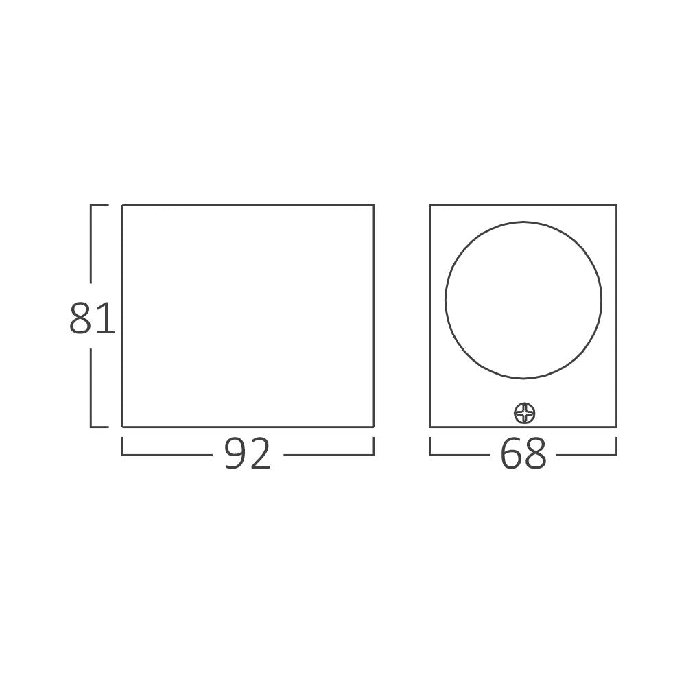 Luminária de Parede Braytron T 1xGU10 Branca IP44 | Iluminação Externa